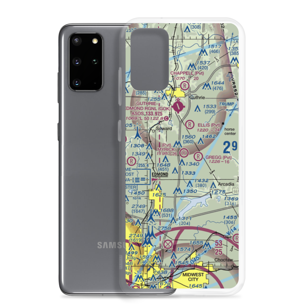 Myrick Airport (33OK) VFR Sectional Samsung Case Samsung Galaxy S20 Plus model shown