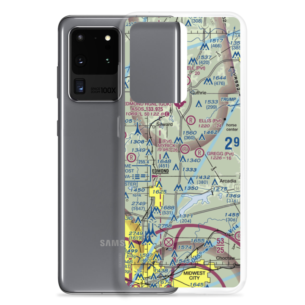 Myrick Airport (33OK) VFR Sectional Samsung Case Samsung Galaxy S20 Ultra model shown