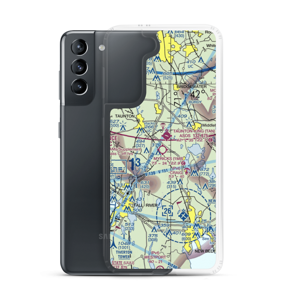 Myricks Airport (1M8) VFR Sectional Samsung Case Samsung Galaxy S21 model shown
