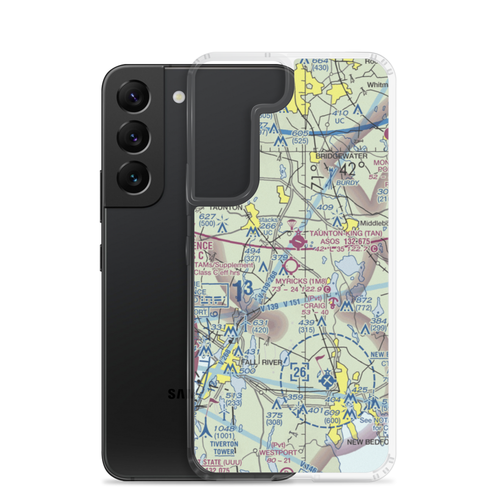 Myricks Airport (1M8) VFR Sectional Samsung Case Samsung Galaxy S22 model shown