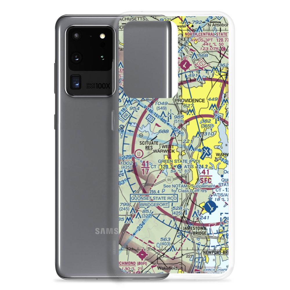 Mystery Farm Airport (RI20) VFR Sectional Samsung Case Samsung Galaxy S20 Ultra model shown