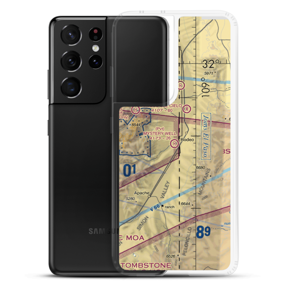 Mystery Well Ranch Airport (25AZ) VFR Sectional Samsung Case Samsung Galaxy S21 Ultra model shown