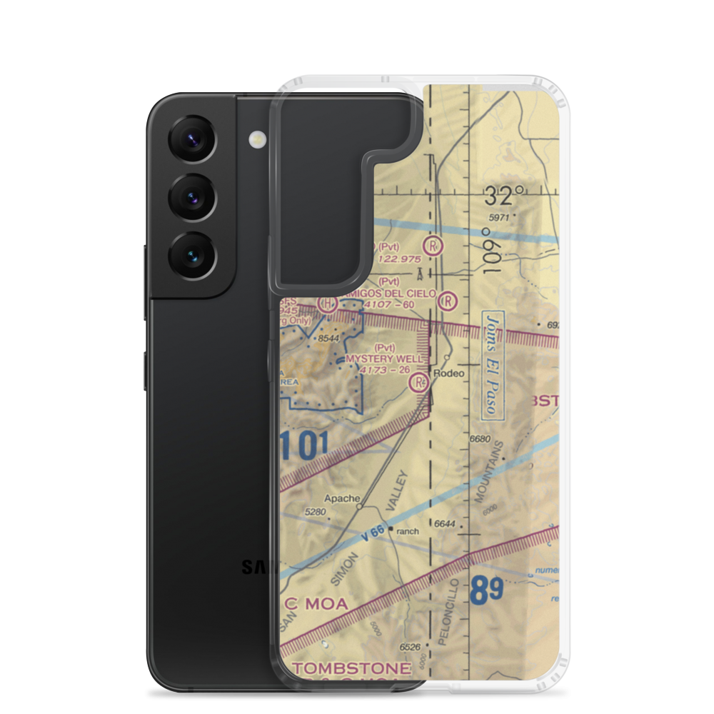 Mystery Well Ranch Airport (25AZ) VFR Sectional Samsung Case Samsung Galaxy S22 model shown