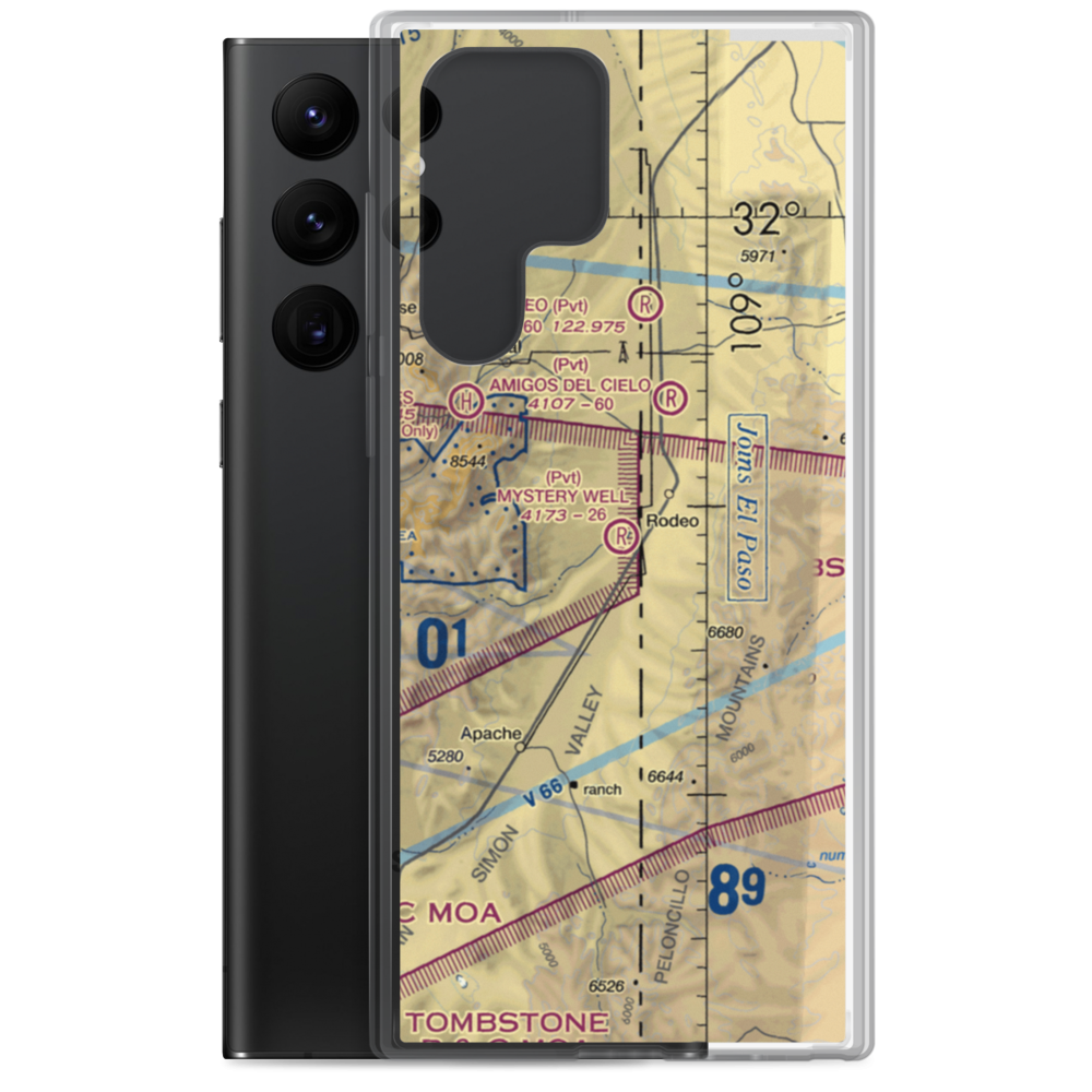 Mystery Well Ranch Airport (25AZ) VFR Sectional Samsung Case Samsung Galaxy S22 Ultra model shown