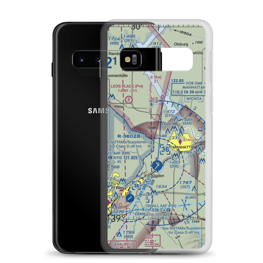 N & N Airport (49KS) VFR Sectional Samsung Case Samsung Galaxy S10 model shown
