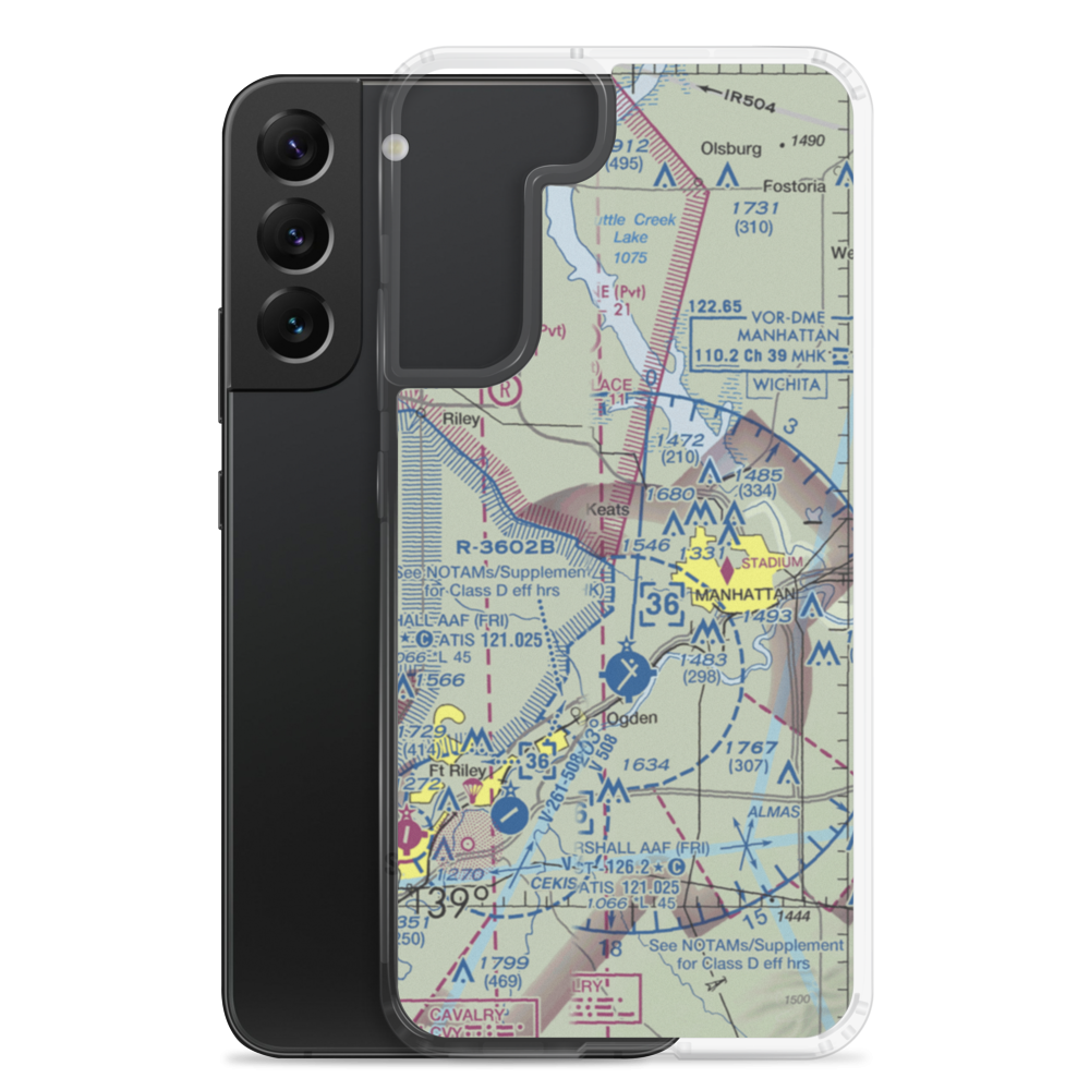 N & N Airport (49KS) VFR Sectional Samsung Case Samsung Galaxy S22 Plus model shown