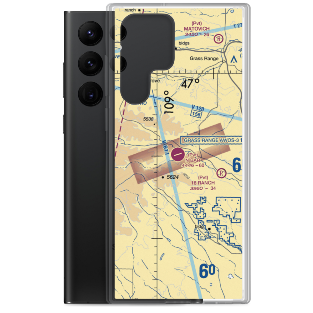 N Bar Ranch Airport (19MT) VFR Sectional Samsung Case Samsung Galaxy S22 Ultra model shown