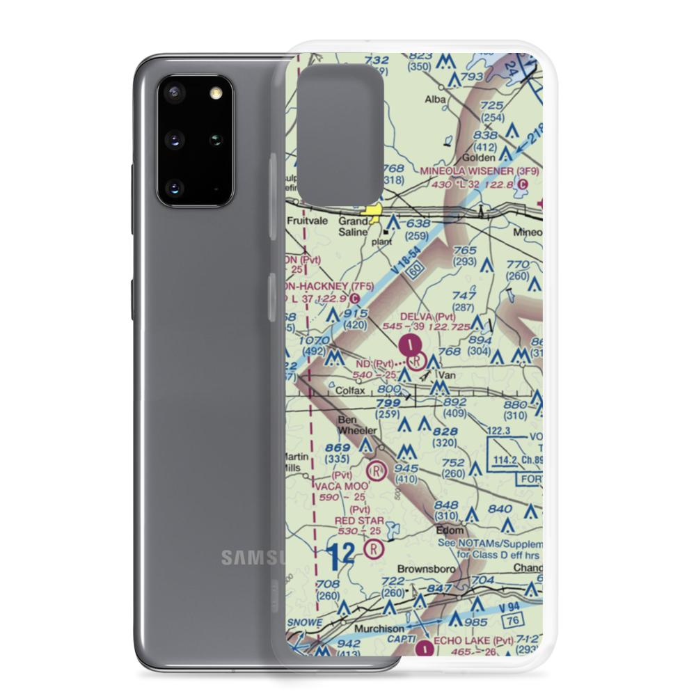 N D Ranch Airport (51TX) VFR Sectional Samsung Case Samsung Galaxy S20 Plus model shown