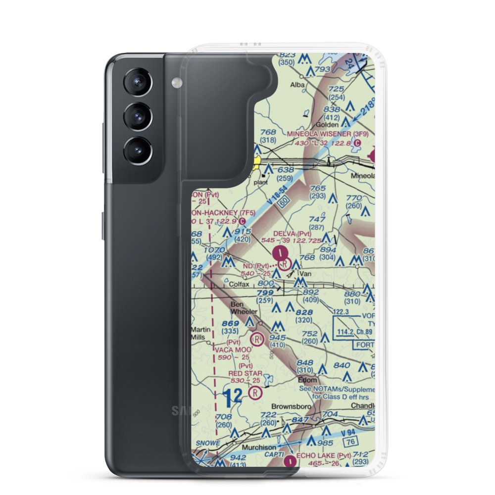 N D Ranch Airport (51TX) VFR Sectional Samsung Case Samsung Galaxy S21 model shown