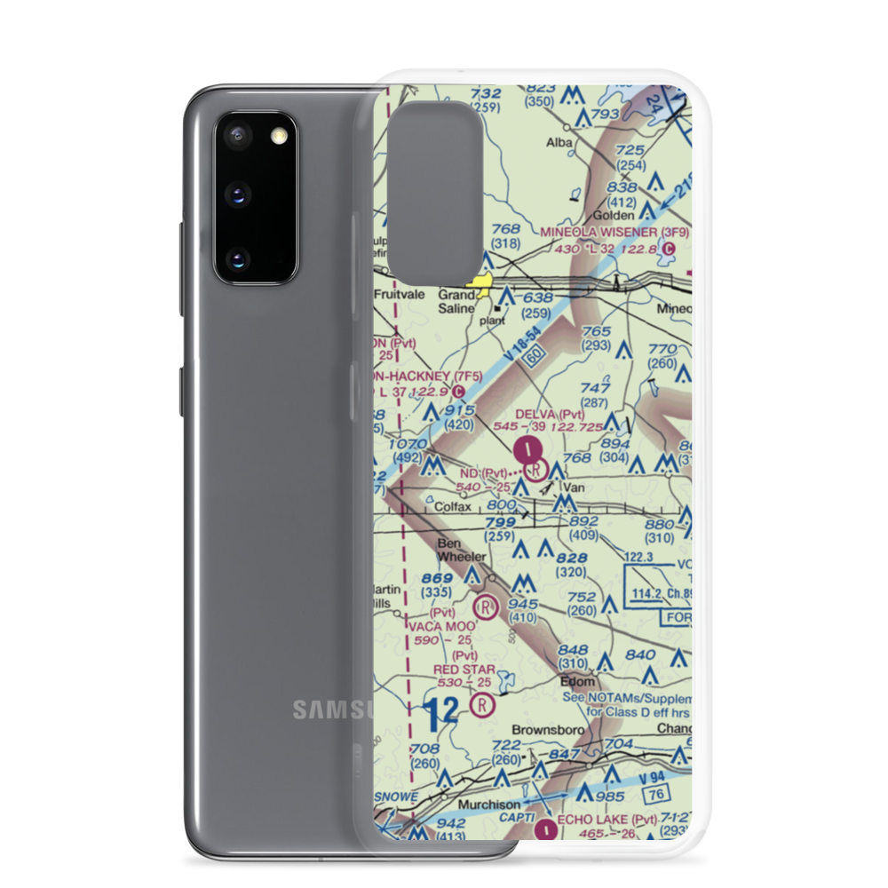 N D Ranch Airport (51TX) VFR Sectional Samsung Case Samsung Galaxy S20 model shown