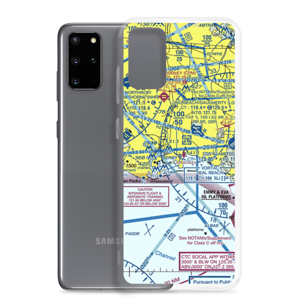 Naa Long Beach Port Helistop (42L) VFR Sectional Samsung Case Samsung Galaxy S20 Plus model shown