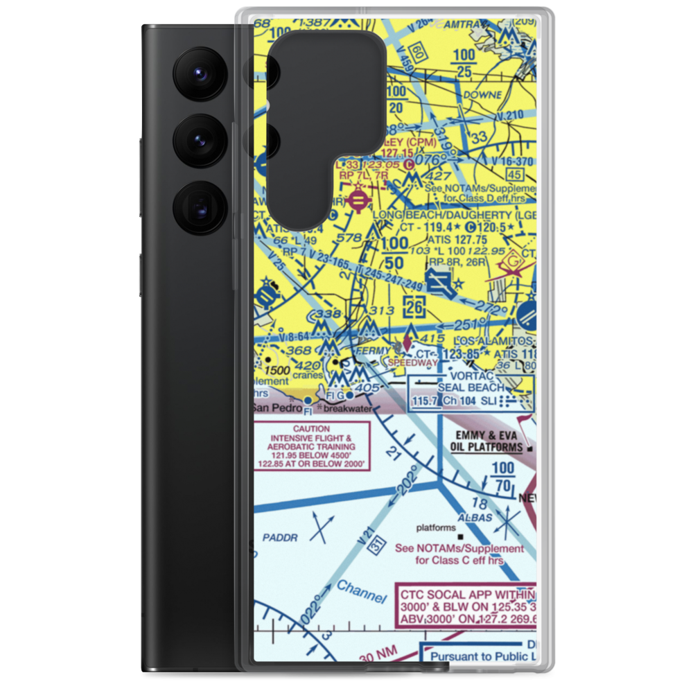 Naa Long Beach Port Helistop (42L) VFR Sectional Samsung Case Samsung Galaxy S22 Ultra model shown