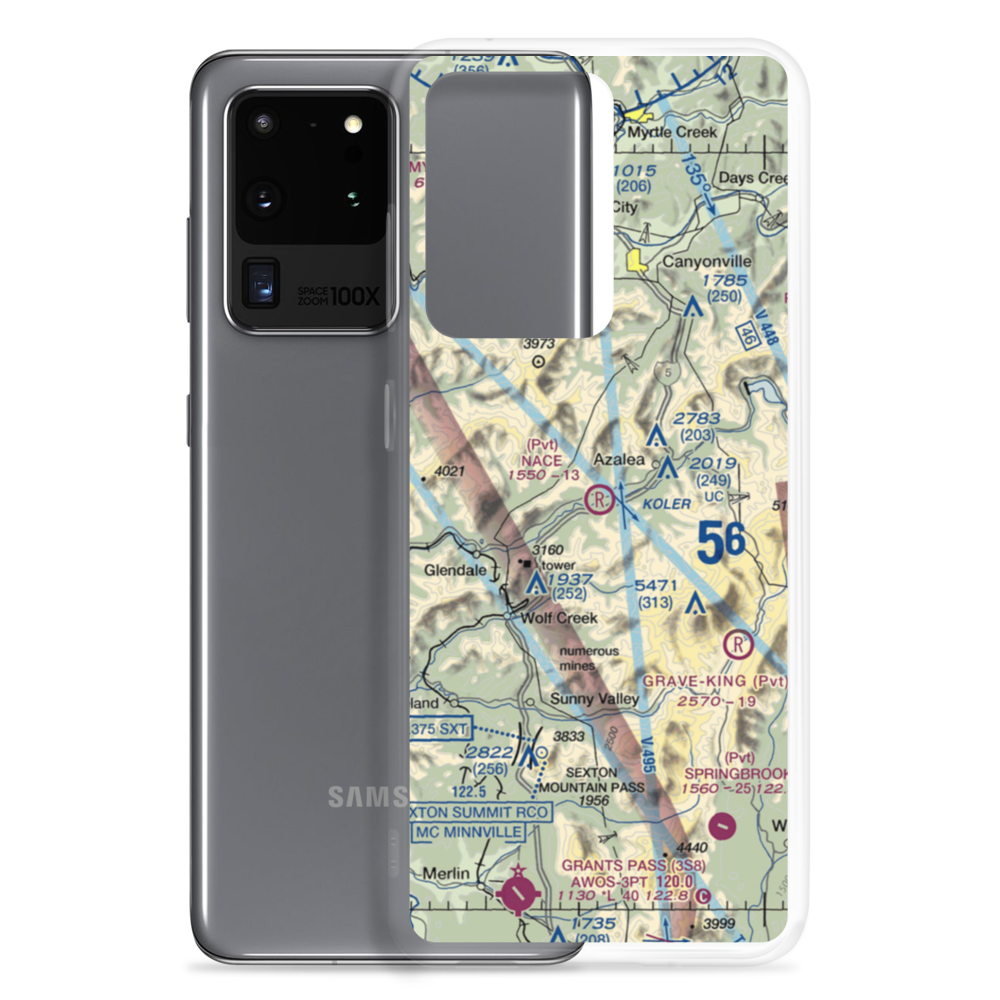 Nace Family Airstrip (OG41) VFR Sectional Samsung Case Samsung Galaxy S20 Ultra model shown