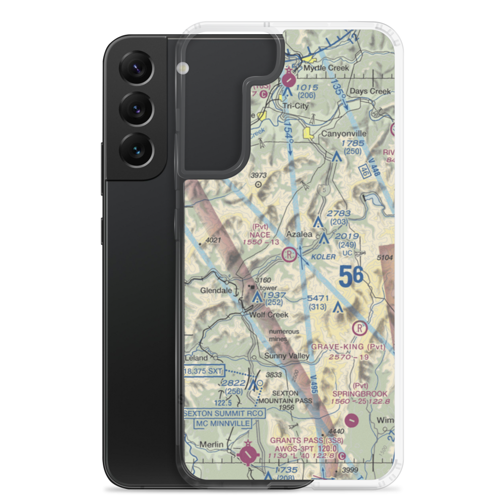 Nace Family Airstrip (OG41) VFR Sectional Samsung Case Samsung Galaxy S22 Plus model shown
