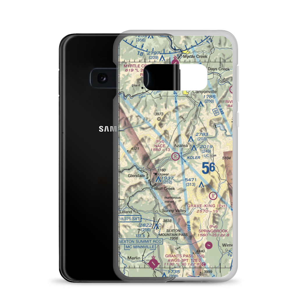 Nace Family Airstrip (OG41) VFR Sectional Samsung Case Samsung Galaxy S10e model shown