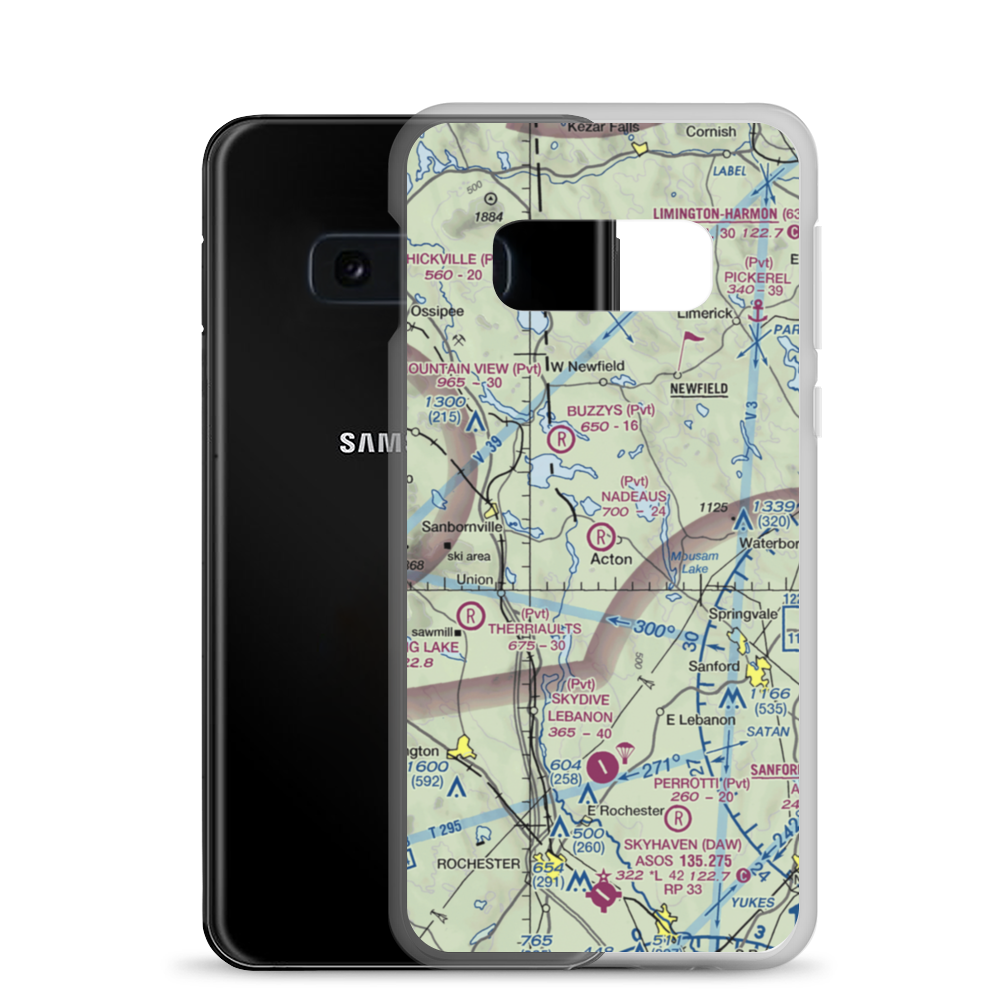 Nadeau's Airfield (02ME) VFR Sectional Samsung Case Samsung Galaxy S10e model shown