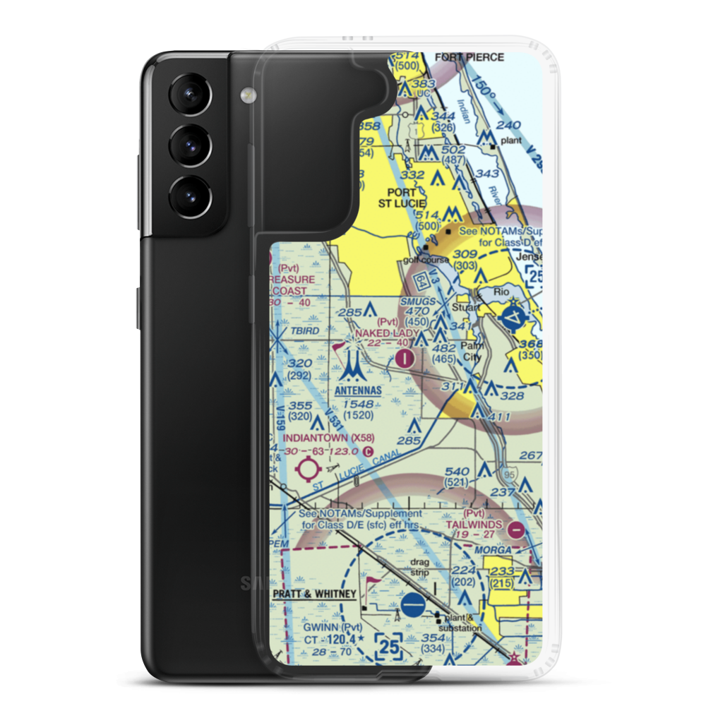 Naked Lady Ranch Airport (64FA) VFR Sectional Samsung Case Samsung Galaxy S21 Plus model shown