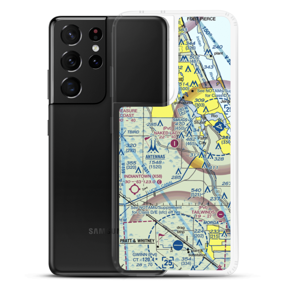 Naked Lady Ranch Airport (64FA) VFR Sectional Samsung Case Samsung Galaxy S21 Ultra model shown