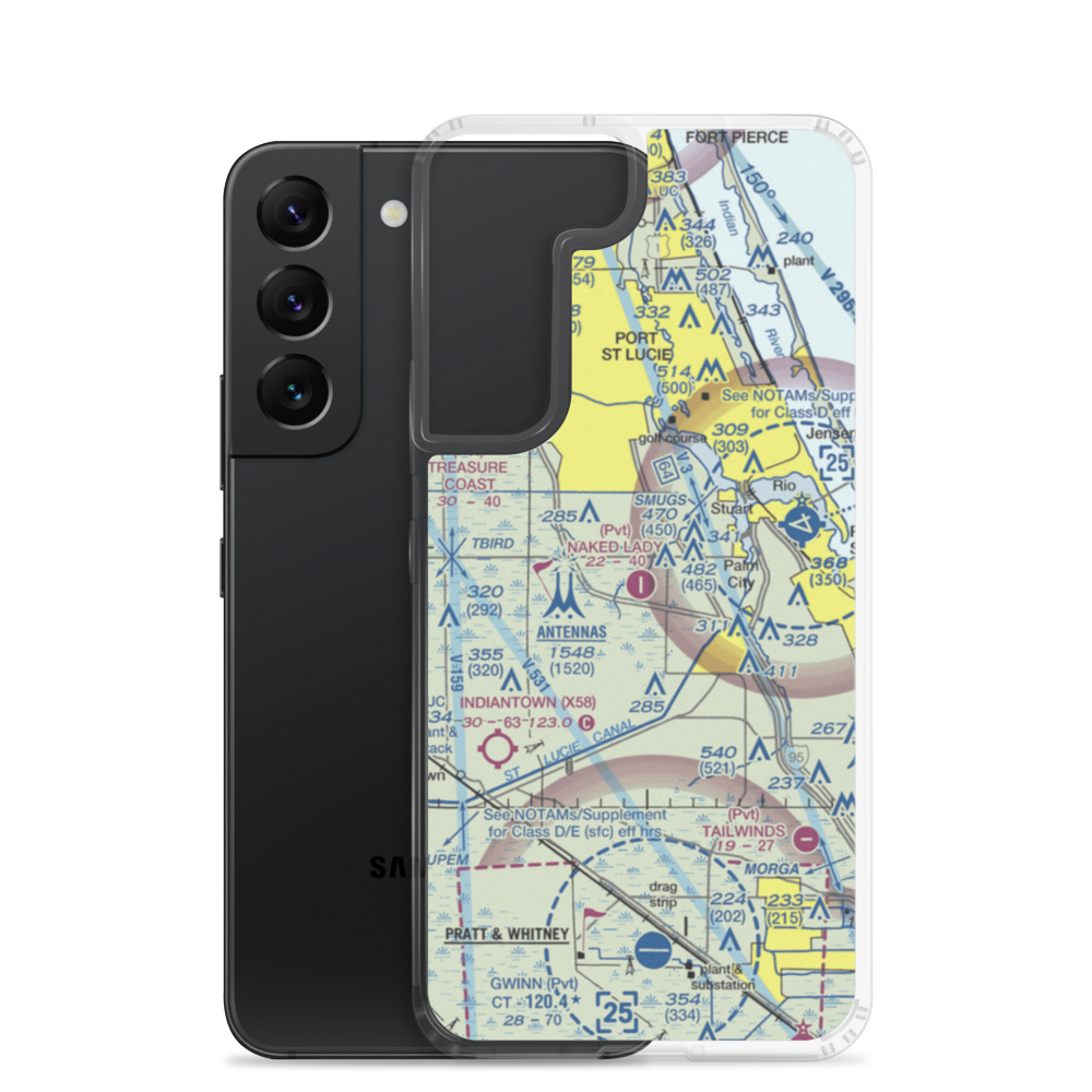 Naked Lady Ranch Airport (64FA) VFR Sectional Samsung Case Samsung Galaxy S22 model shown