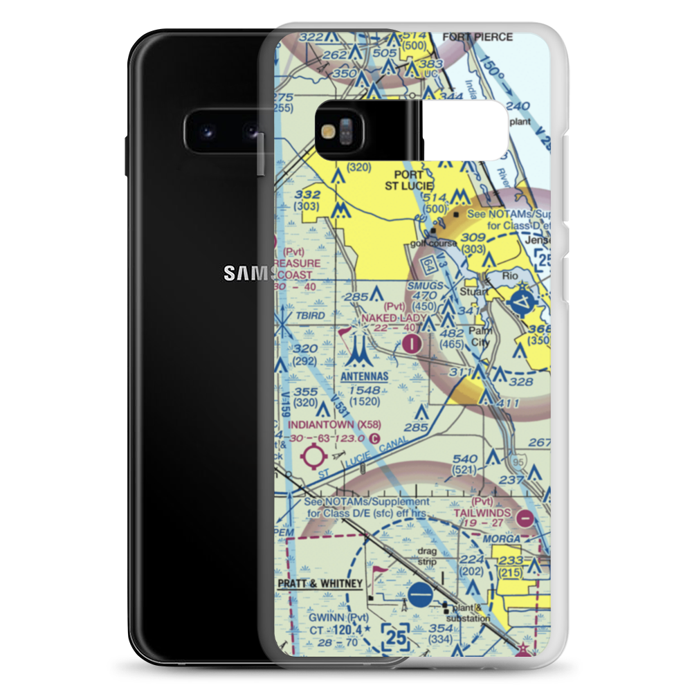 Naked Lady Ranch Airport (64FA) VFR Sectional Samsung Case Samsung Galaxy S10+ model shown