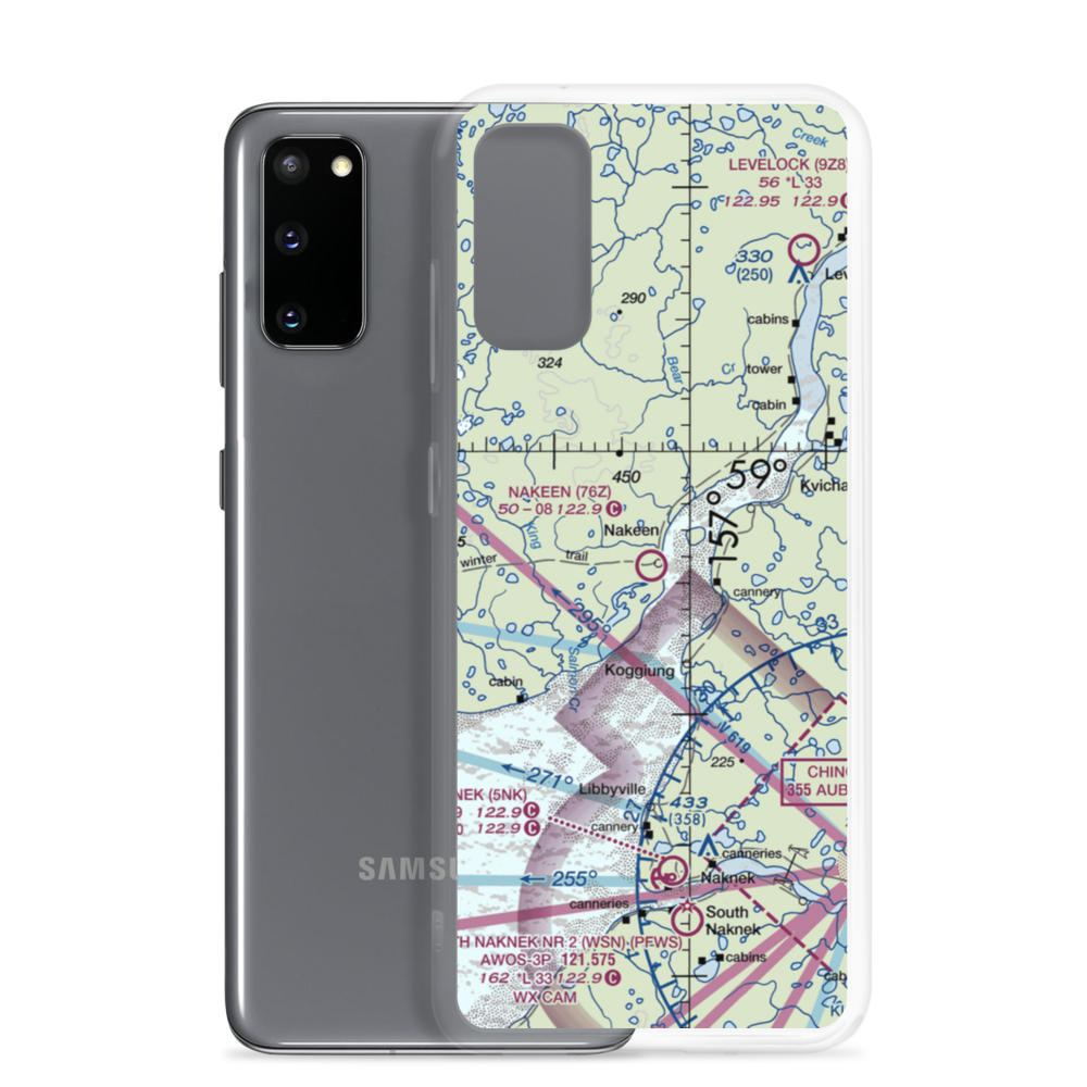 Nakeen Airport (76Z) VFR Sectional Samsung Case Samsung Galaxy S20 model shown
