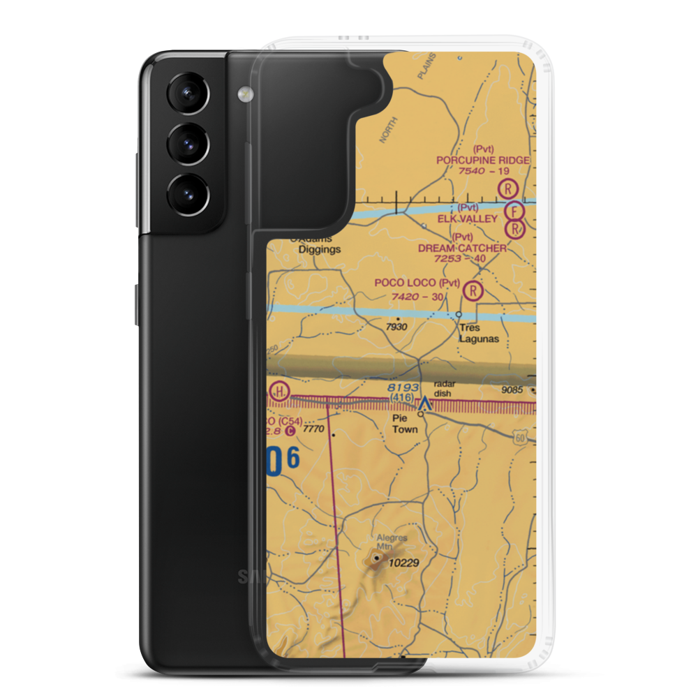 Nalda Ranch Airport (84NM) VFR Sectional Samsung Case Samsung Galaxy S21 Plus model shown