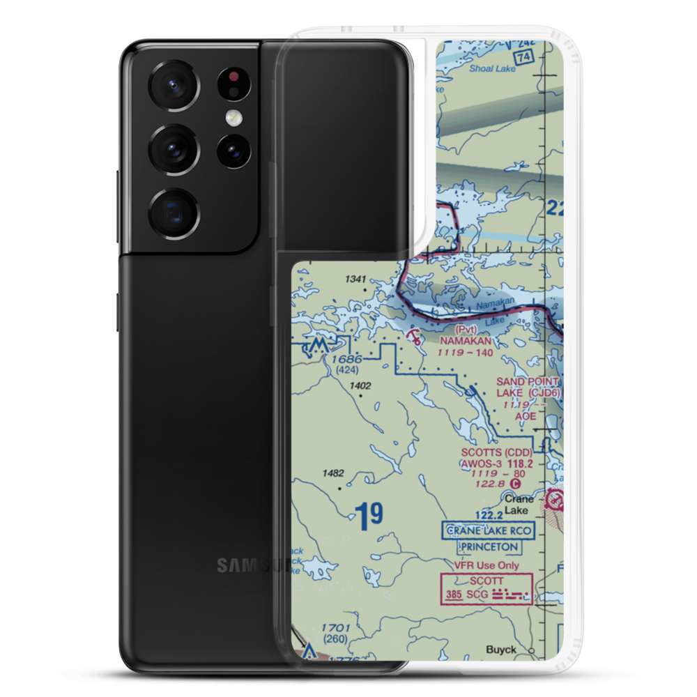 Namakan Seaplane Base (57MN) VFR Sectional Samsung Case Samsung Galaxy S21 Ultra model shown