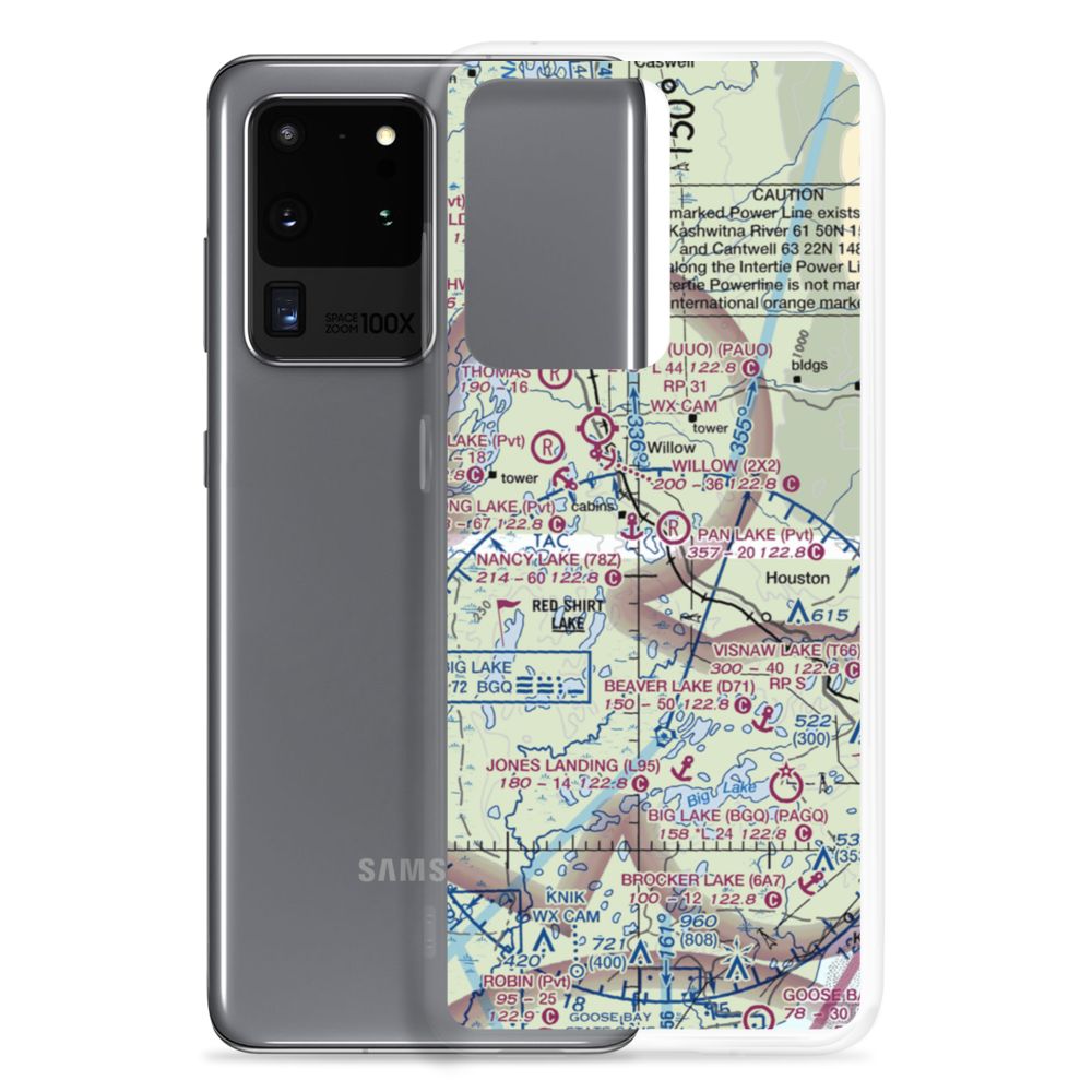 Nancy Lake Seaplane Base (78Z) VFR Sectional Samsung Case Samsung Galaxy S20 Ultra model shown