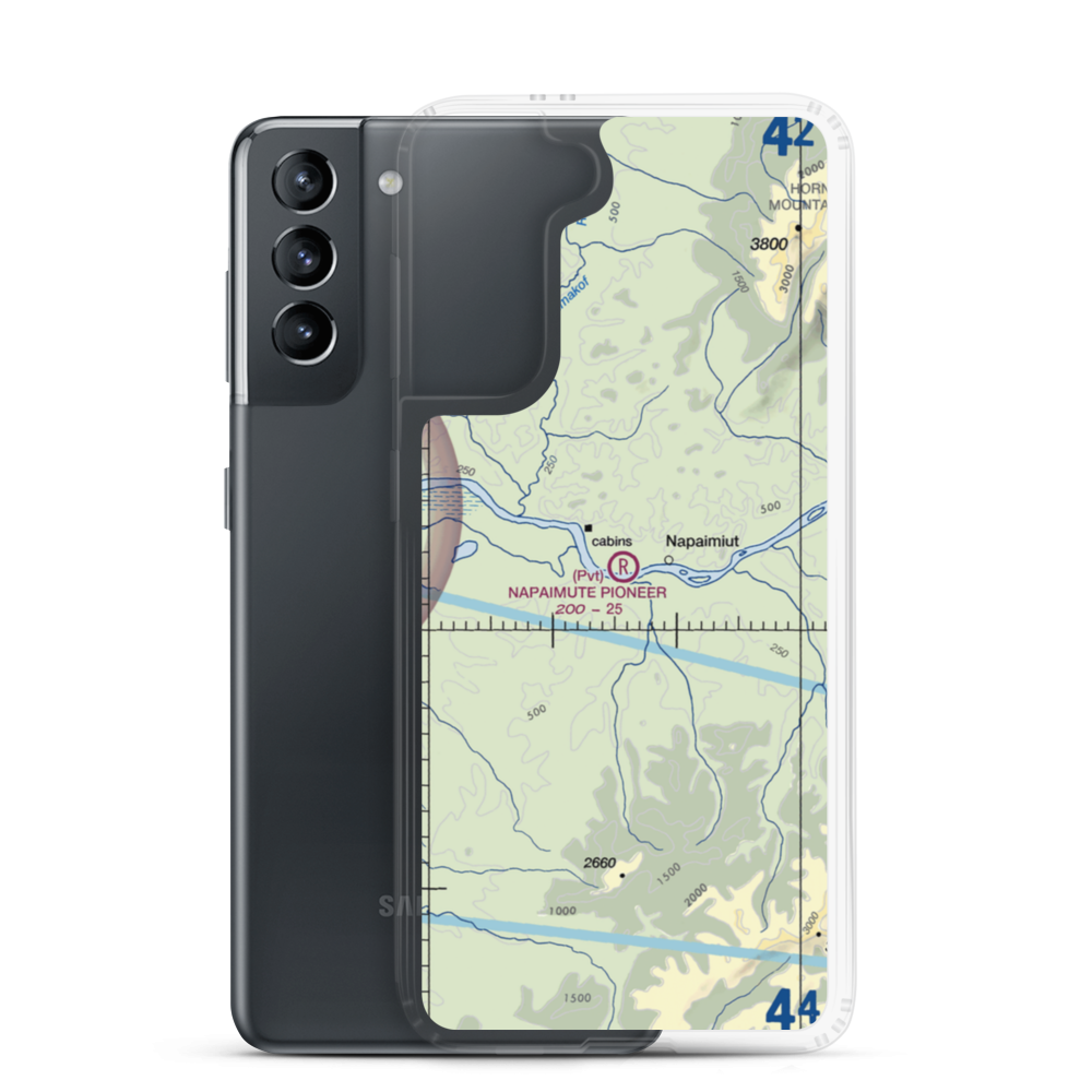 Napaimute Pioneer Airfield (4AK8) VFR Sectional Samsung Case Samsung Galaxy S21 model shown