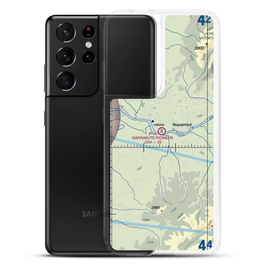 Napaimute Pioneer Airfield (4AK8) VFR Sectional Samsung Case Samsung Galaxy S21 Ultra model shown