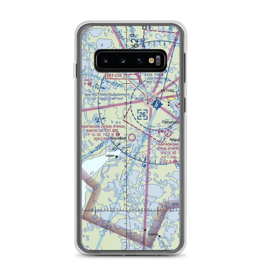 Napakiak Airport (WNA) VFR Sectional Samsung Case Samsung Galaxy S10 model shown