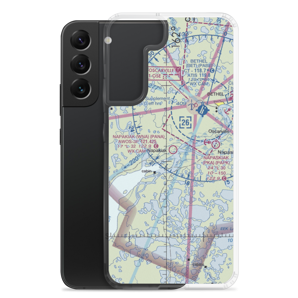 Napakiak Airport (WNA) VFR Sectional Samsung Case Samsung Galaxy S22 Plus model shown