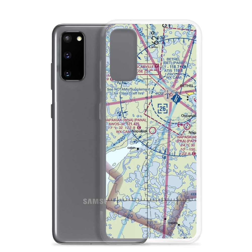 Napakiak Airport (WNA) VFR Sectional Samsung Case Samsung Galaxy S20 model shown
