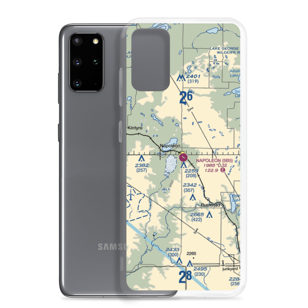 Napoleon Municipal Airport (5B5) VFR Sectional Samsung Case Samsung Galaxy S20 Plus model shown