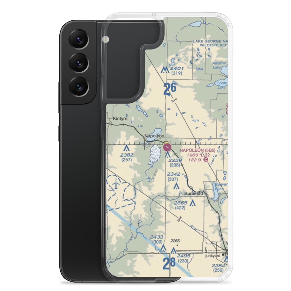 Napoleon Municipal Airport (5B5) VFR Sectional Samsung Case Samsung Galaxy S22 Plus model shown