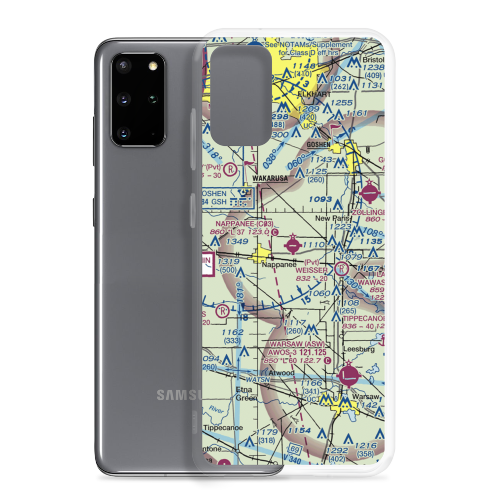 Nappanee Municipal Airport (C03) VFR Sectional Samsung Case Samsung Galaxy S20 Plus model shown