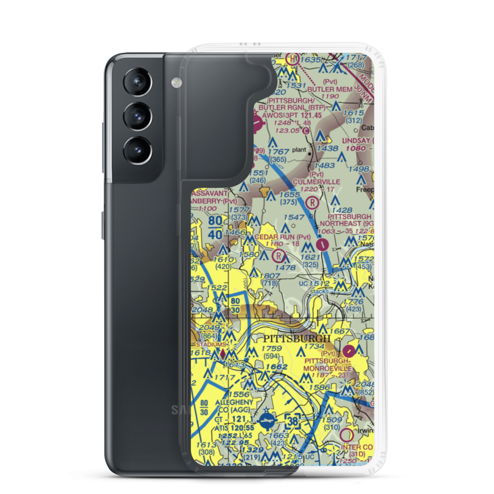 Nardo Airport (77PA) VFR Sectional Samsung Case Samsung Galaxy S21 model shown