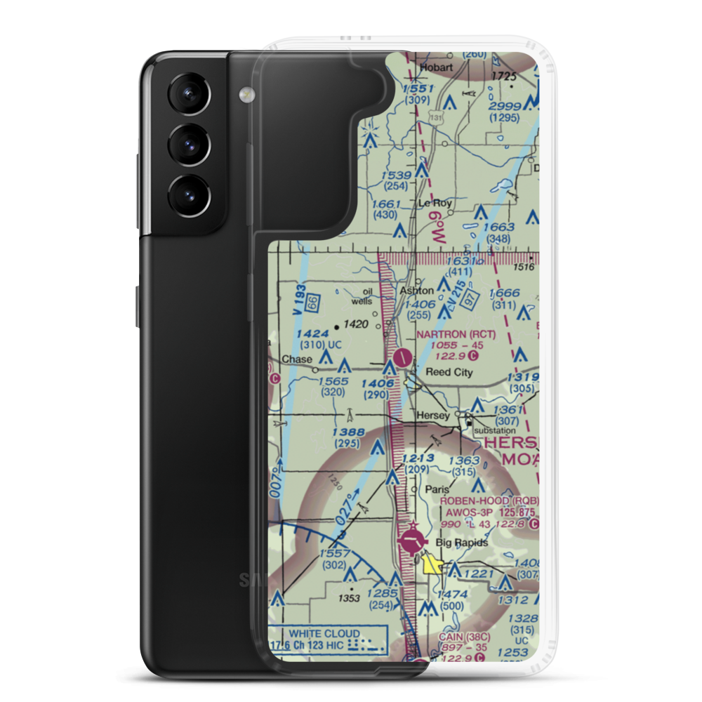 Nartron Field (RCT) VFR Sectional Samsung Case Samsung Galaxy S21 Plus model shown