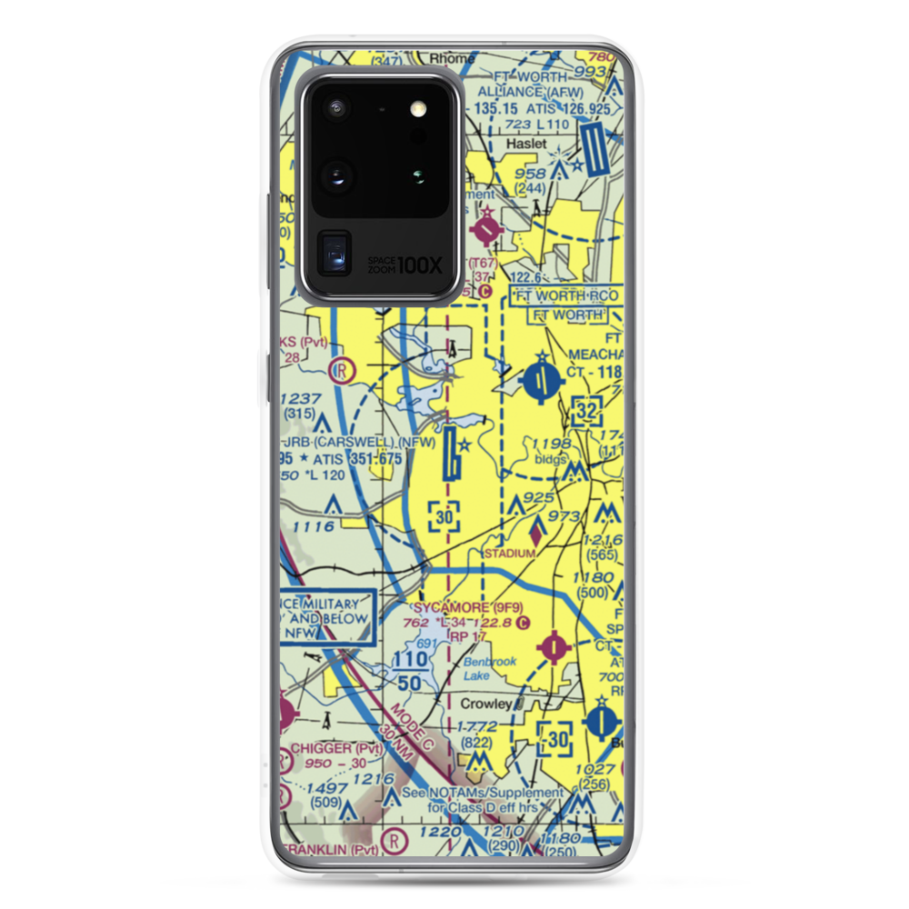 NAS Fort Worth JRB/Carswell Field (NFW) VFR Sectional Samsung Case Samsung Galaxy S20 Ultra model shown