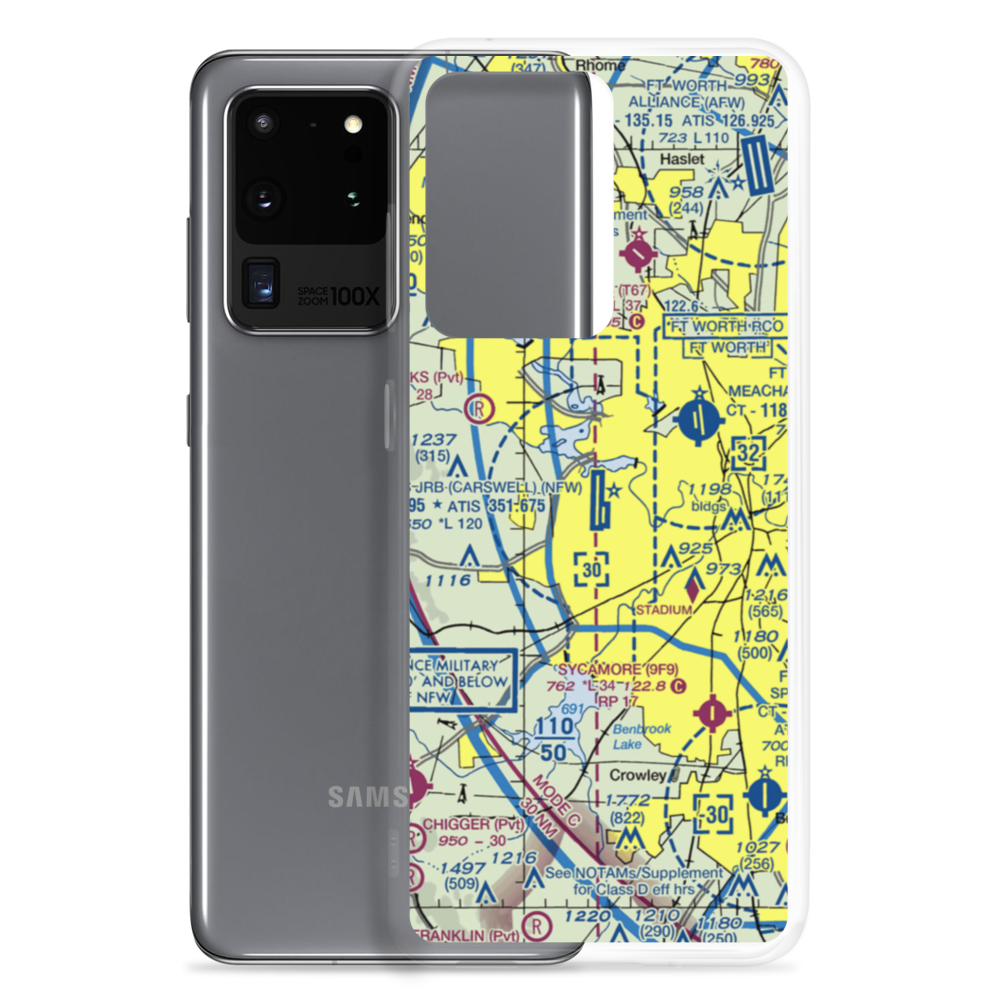 NAS Fort Worth JRB/Carswell Field (NFW) VFR Sectional Samsung Case Samsung Galaxy S20 Ultra model shown