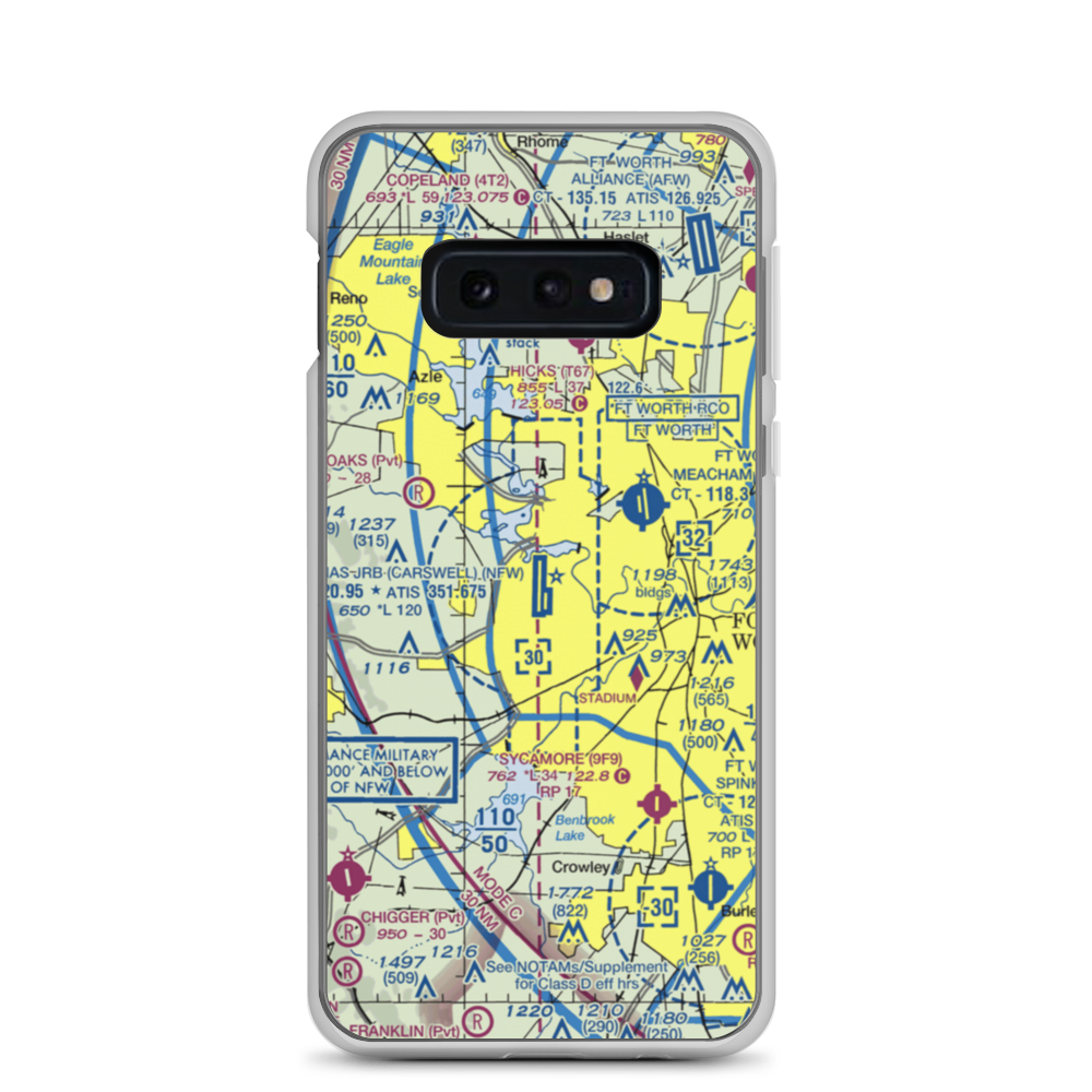 NAS Fort Worth JRB/Carswell Field (NFW) VFR Sectional Samsung Case Samsung Galaxy S10e model shown