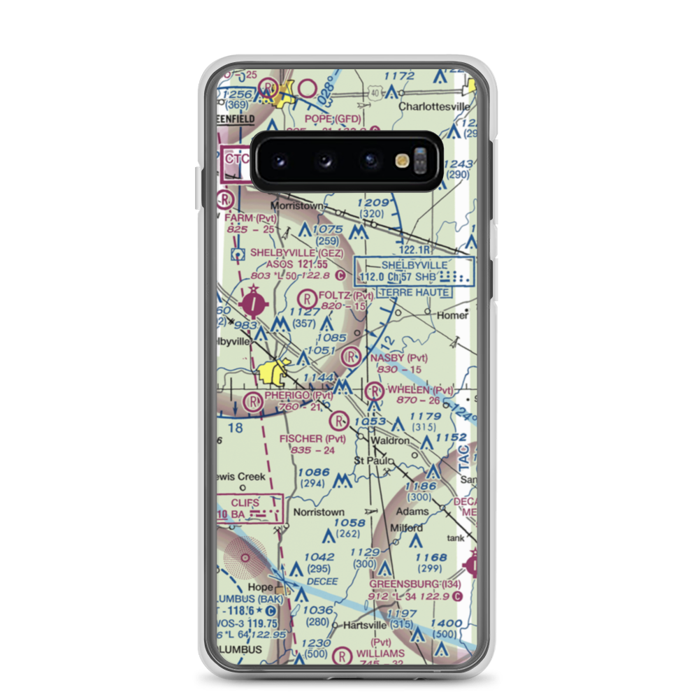Nasby Airport (70II) VFR Sectional Samsung Case Samsung Galaxy S10 model shown