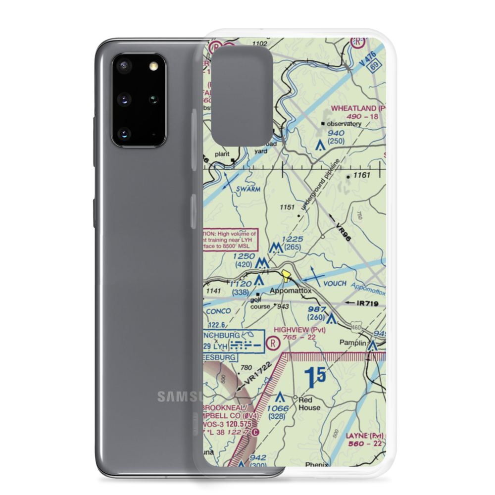 Nashs Airport (10VA) VFR Sectional Samsung Case Samsung Galaxy S20 Plus model shown