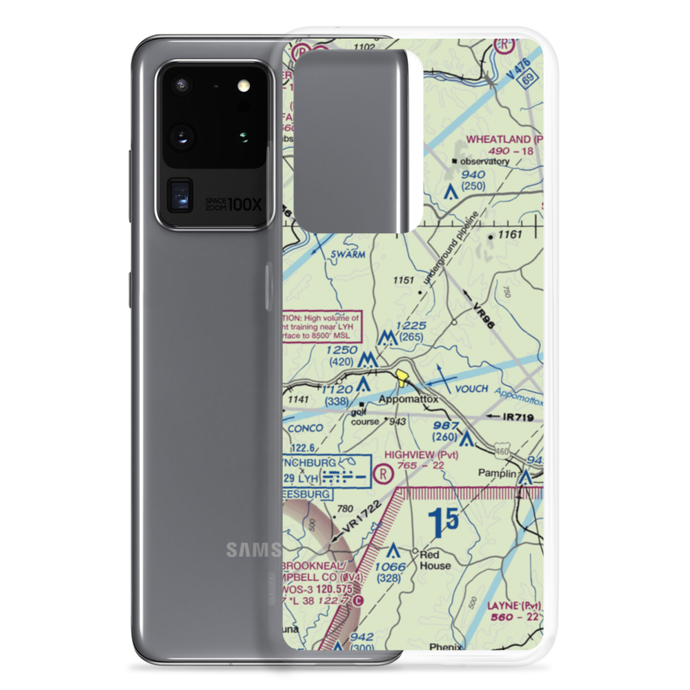 Nashs Airport (10VA) VFR Sectional Samsung Case Samsung Galaxy S20 Ultra model shown