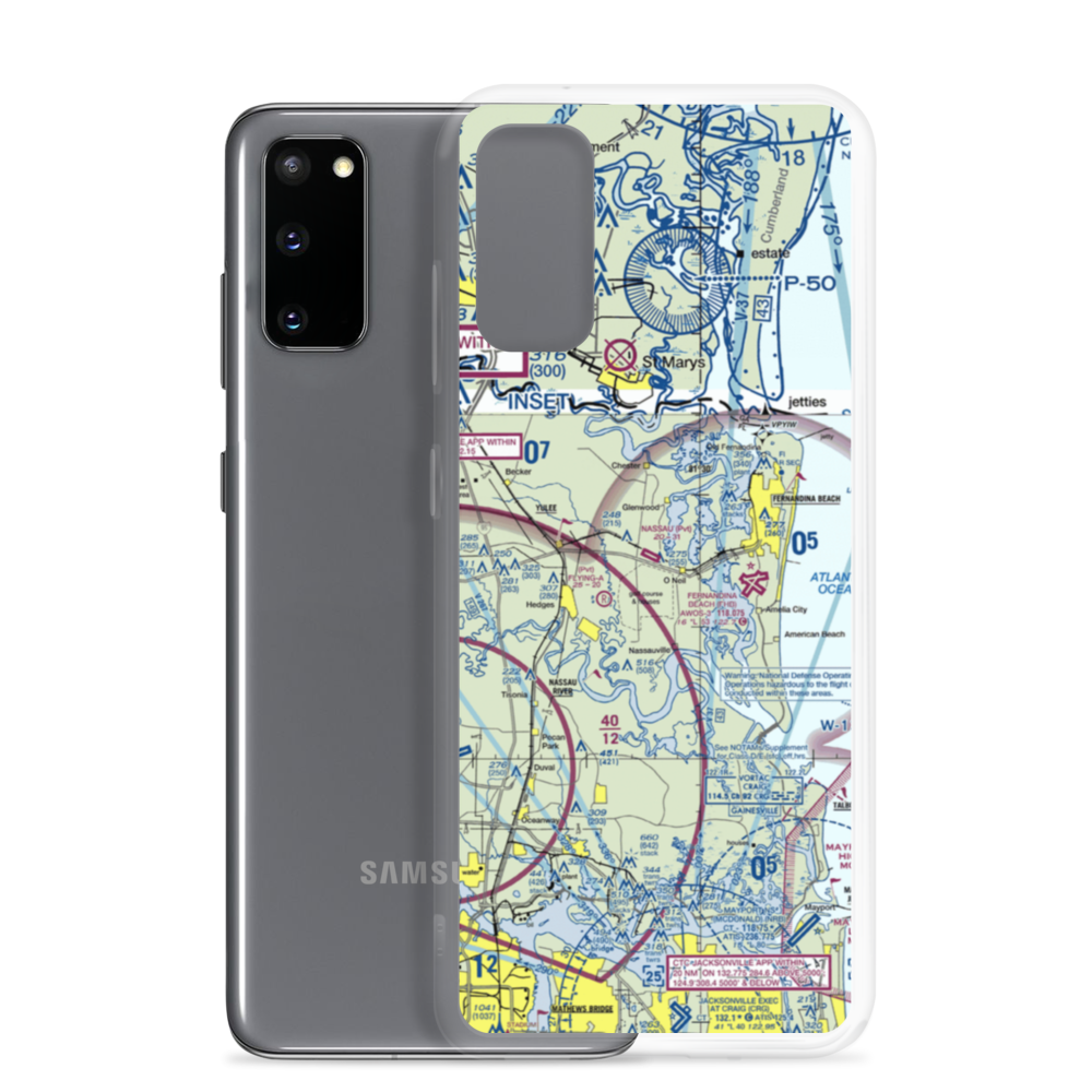Nassau Airport (83FL) VFR Sectional Samsung Case Samsung Galaxy S20 model shown
