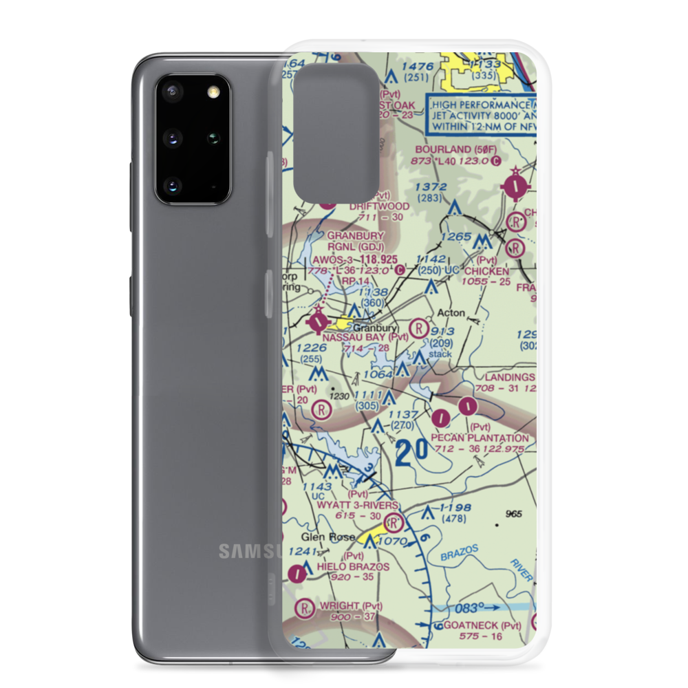 Nassau Bay Airport (0TX0) VFR Sectional Samsung Case Samsung Galaxy S20 Plus model shown