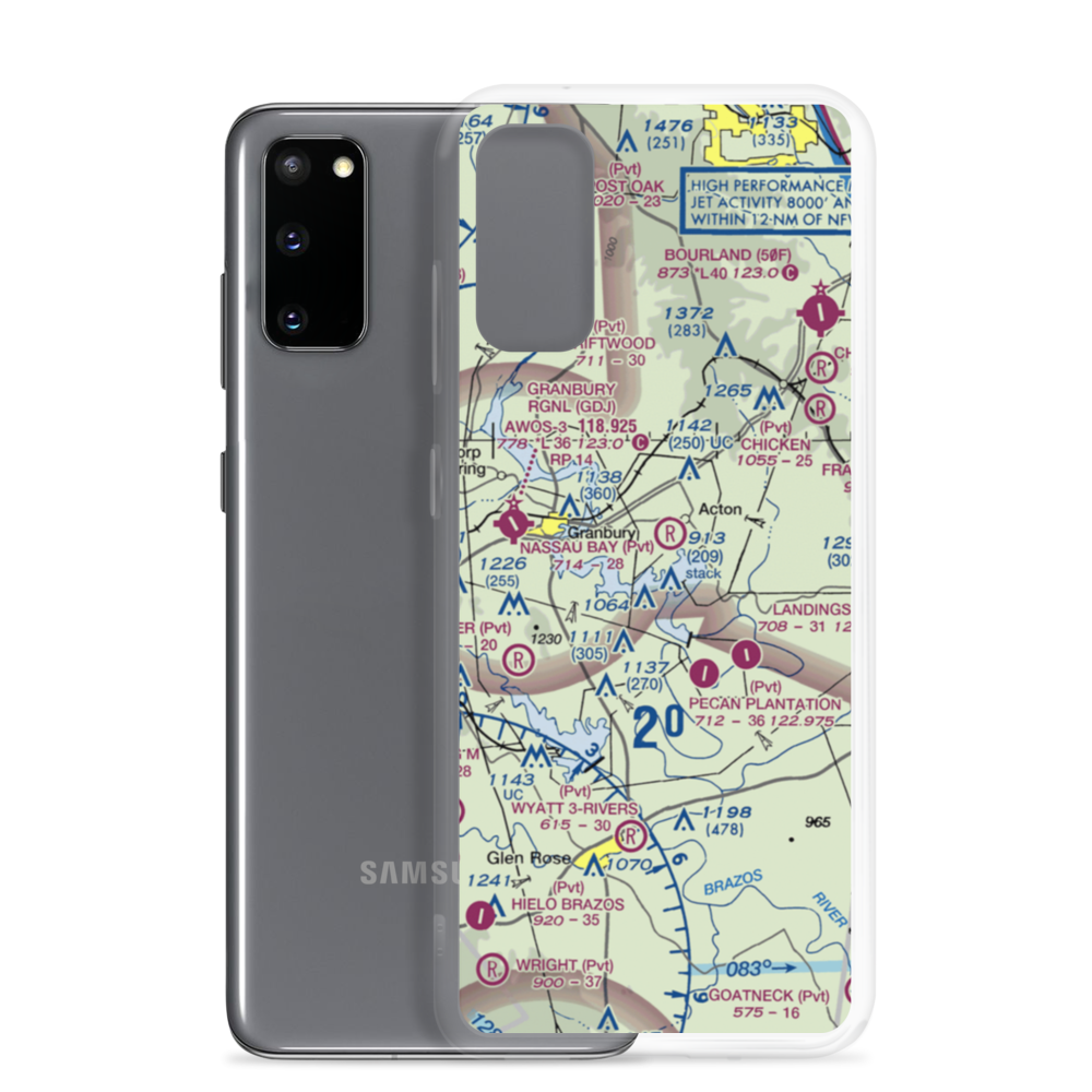 Nassau Bay Airport (0TX0) VFR Sectional Samsung Case Samsung Galaxy S20 model shown