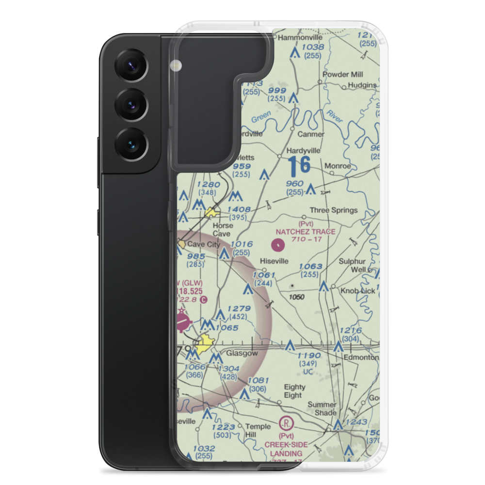 Natchez Trace Farm Airport (04KY) VFR Sectional Samsung Case Samsung Galaxy S22 Plus model shown