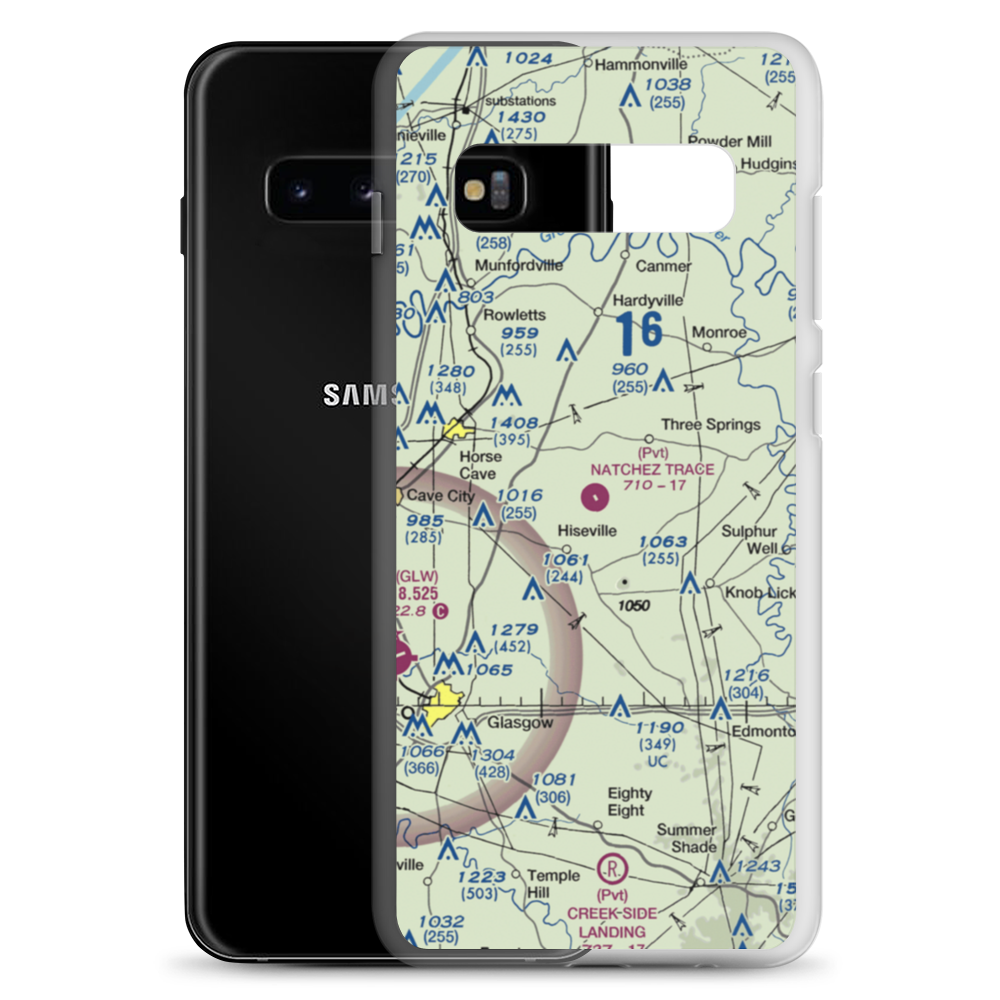 Natchez Trace Farm Airport (04KY) VFR Sectional Samsung Case Samsung Galaxy S10+ model shown