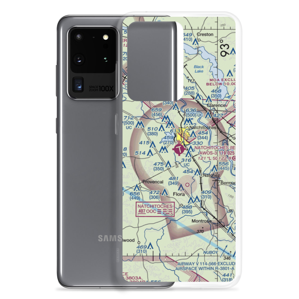 Natchitoches Regional Airport (IER) VFR Sectional Samsung Case Samsung Galaxy S20 Ultra model shown